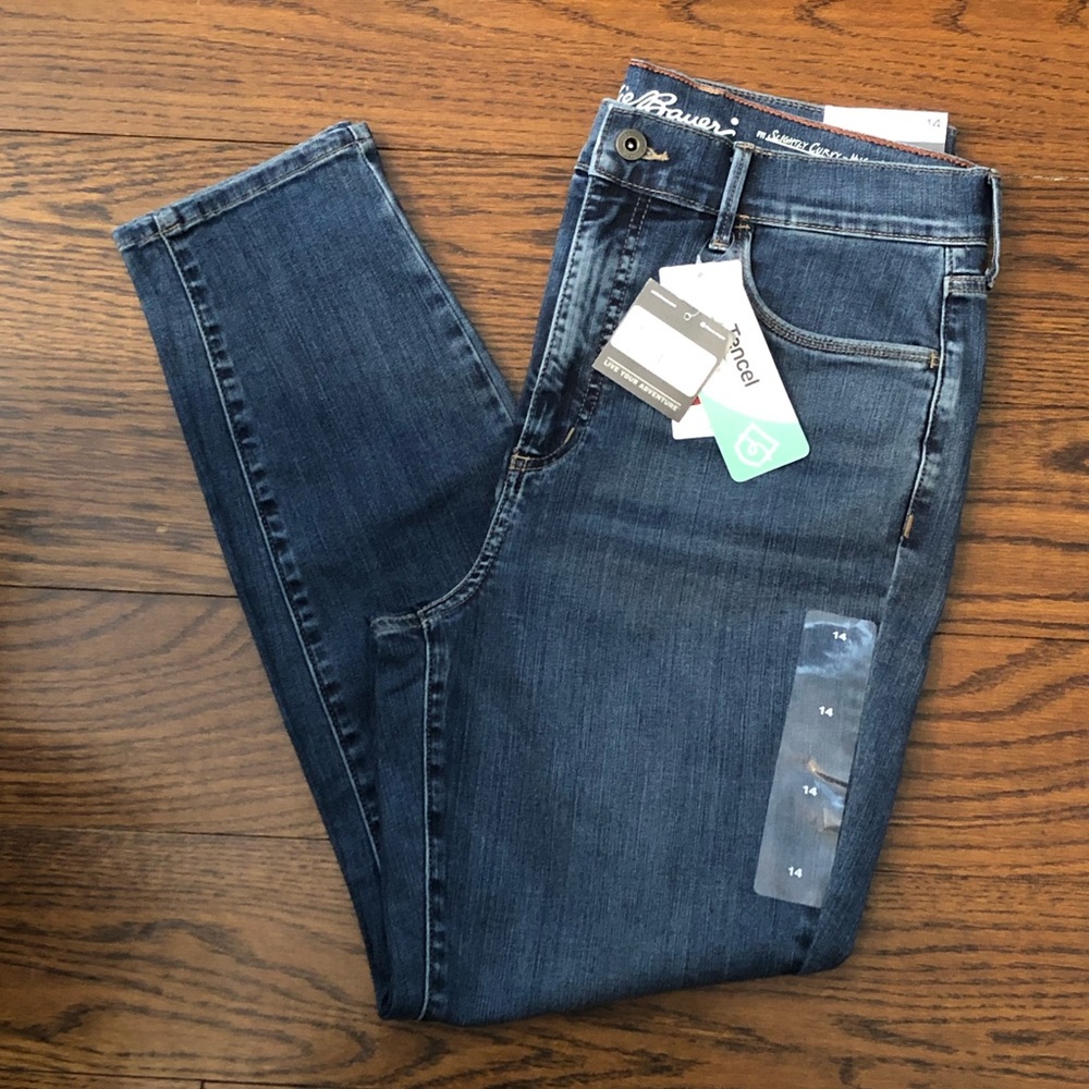EDDIE BAUER High Rise Slightly Curvy High Rise Skinny Jeans Sz 14 NWT